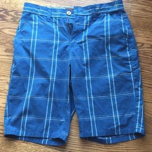 Tony Hawk blue plaid shorts